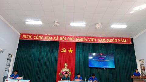 ĐOÀN TNCS HỒ CHÍ MINH XÃ TỔ CHỨC HỘI NGHỊ BAN CHẤP HÀNH LÂM THỜI LẦN THỨ NHẤT
